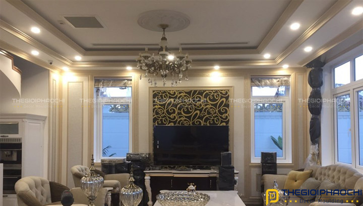 phào chỉ trần nhựa giả gỗ NW